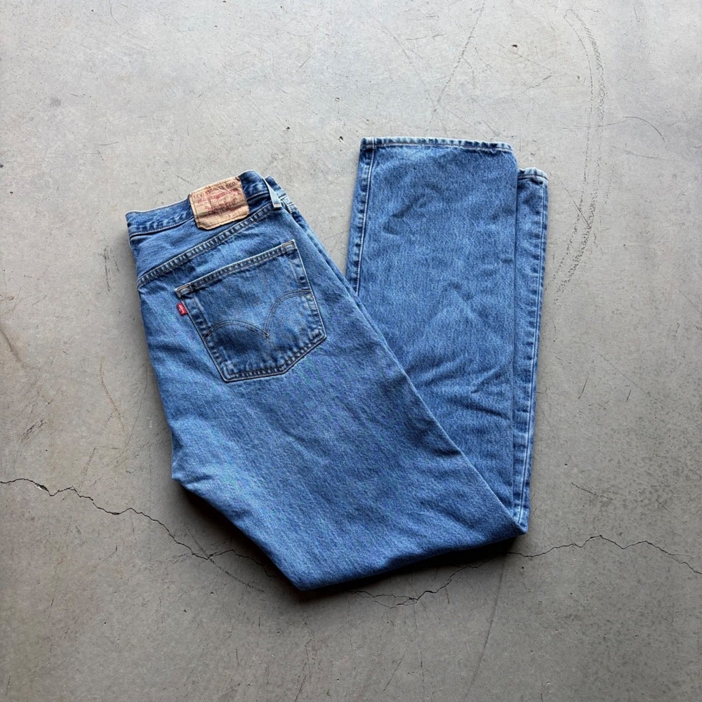 Vintage Levis 501 Loose Fit Jeans Mens 34x34 Blue Denim Made in Mexico